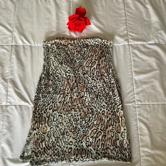 Raquel Allegra leopard frayed top - Picture 4 of 7